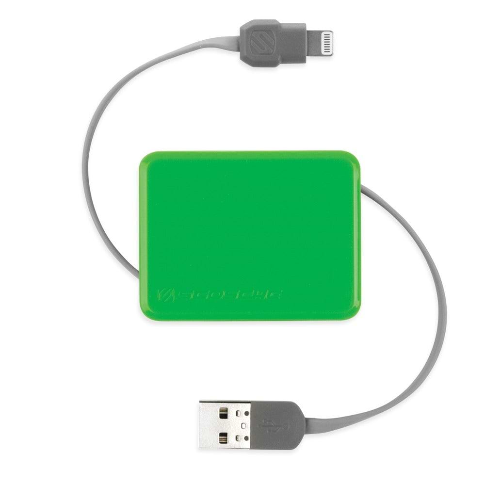 iPhone 5C Cable in green with cord extended