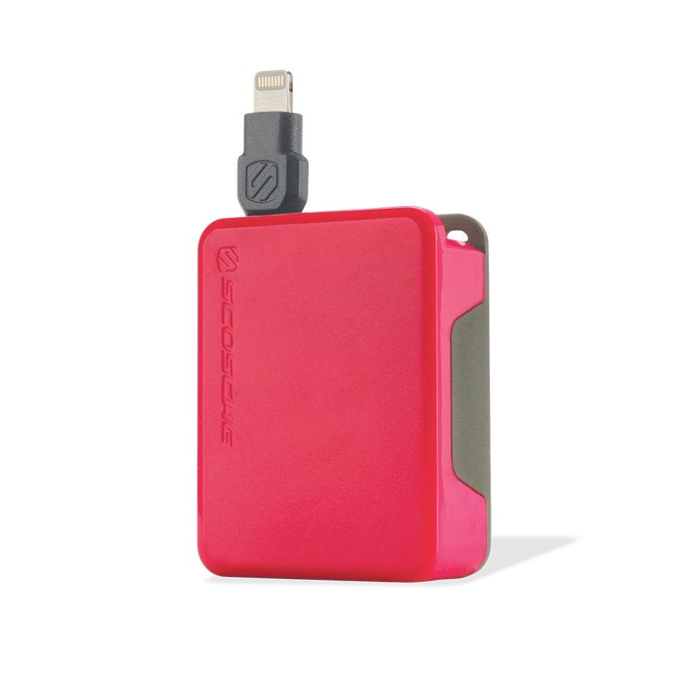 USB Cables for iPhone 5C in pink with cable retracted
