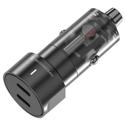 Translucent Dual Port USB-C Car Charger