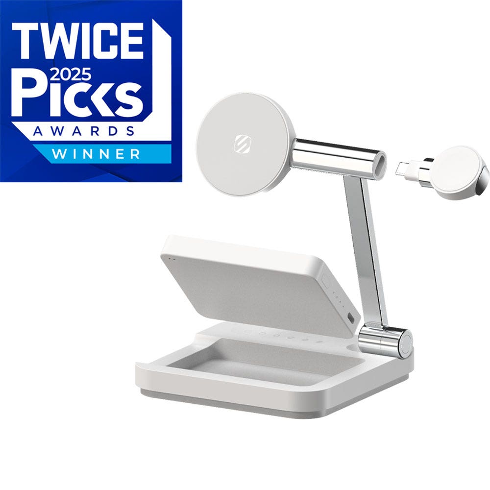 Twice Picks 2025 Award Winner - 3-in-1 wireless charger with removeable power bank