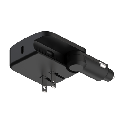 30W USB-C 2-in-1 Home and Car Travel Charger