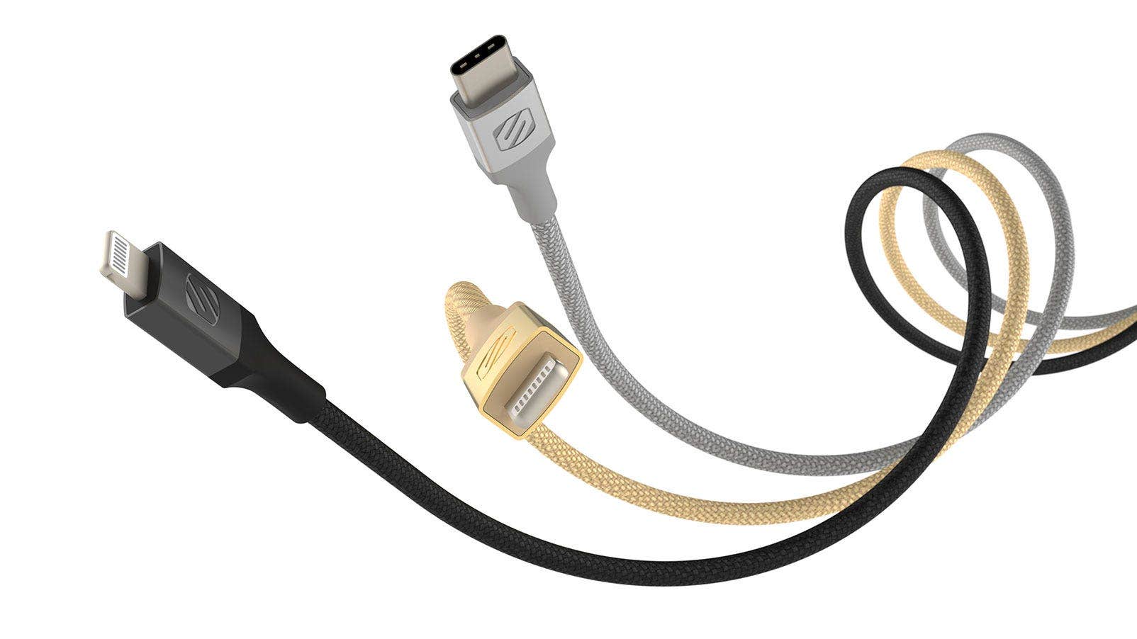 StrikeLine Premium UBC Lightning StrikeLine Premium UBC Lightning cables in black, gold and silver colors