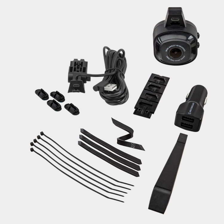 Dash Camera and Installation tools Full HD Dash Camera and USB Power Cable Installation tools, ties, and mounts