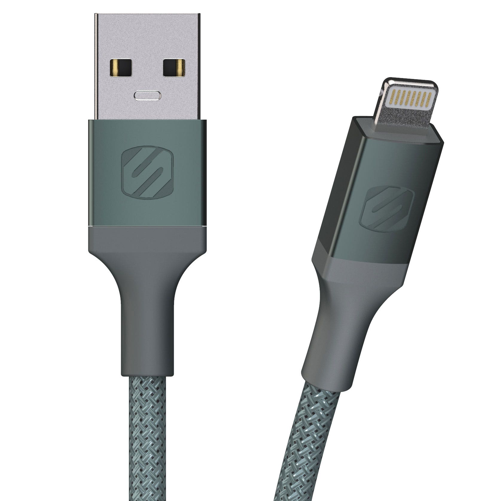 close up of Scosche USB to Lightning cable