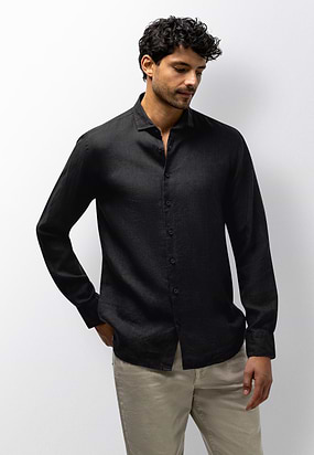 HISDERN Heren dress shirt met lange mouwen, zakelijk overhemd van bamboevezel, normale pasvorm, casual strijkvrij overhemd met zak, S-4XL, Blauw, XL