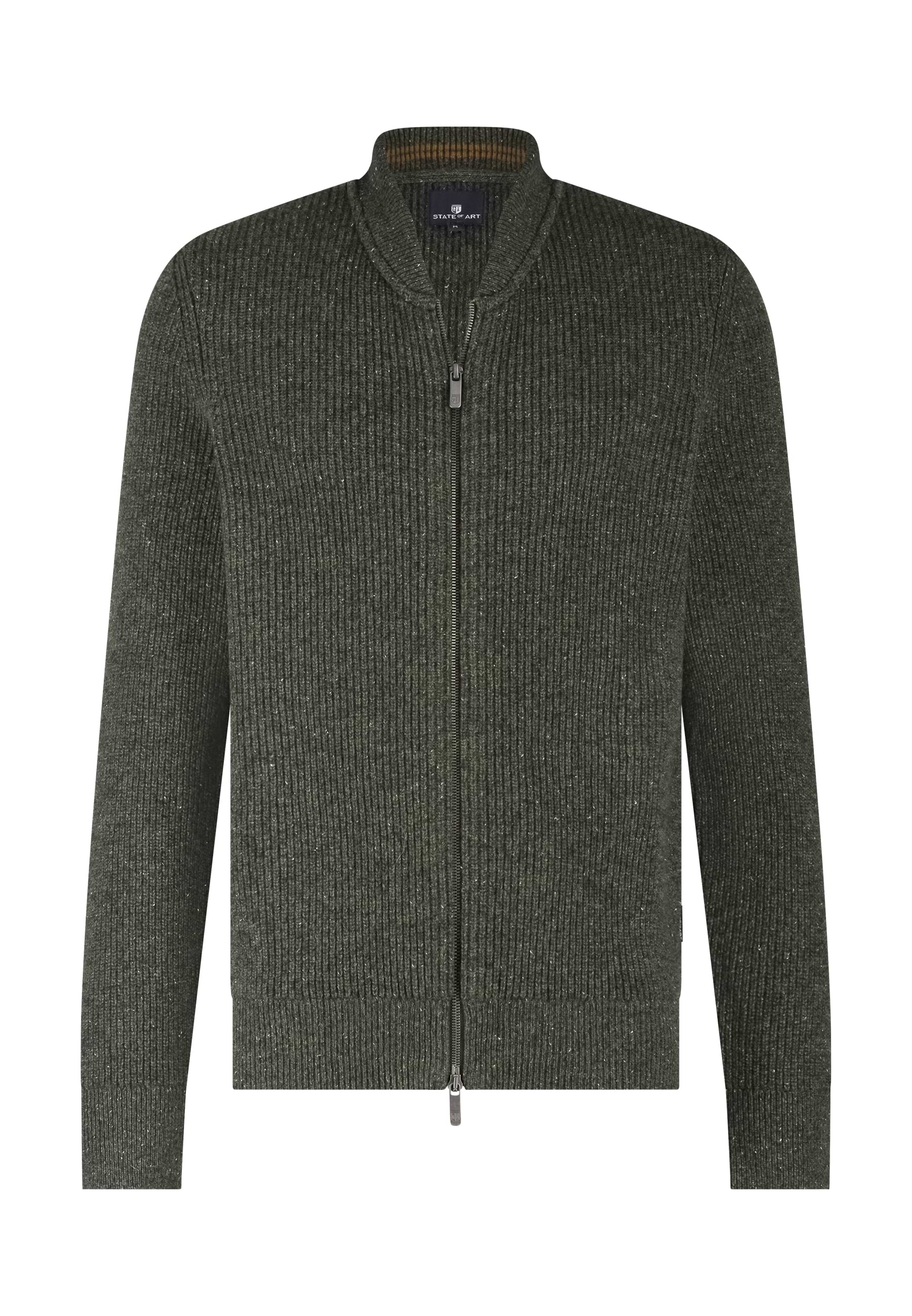 Cotton cardigan with zip