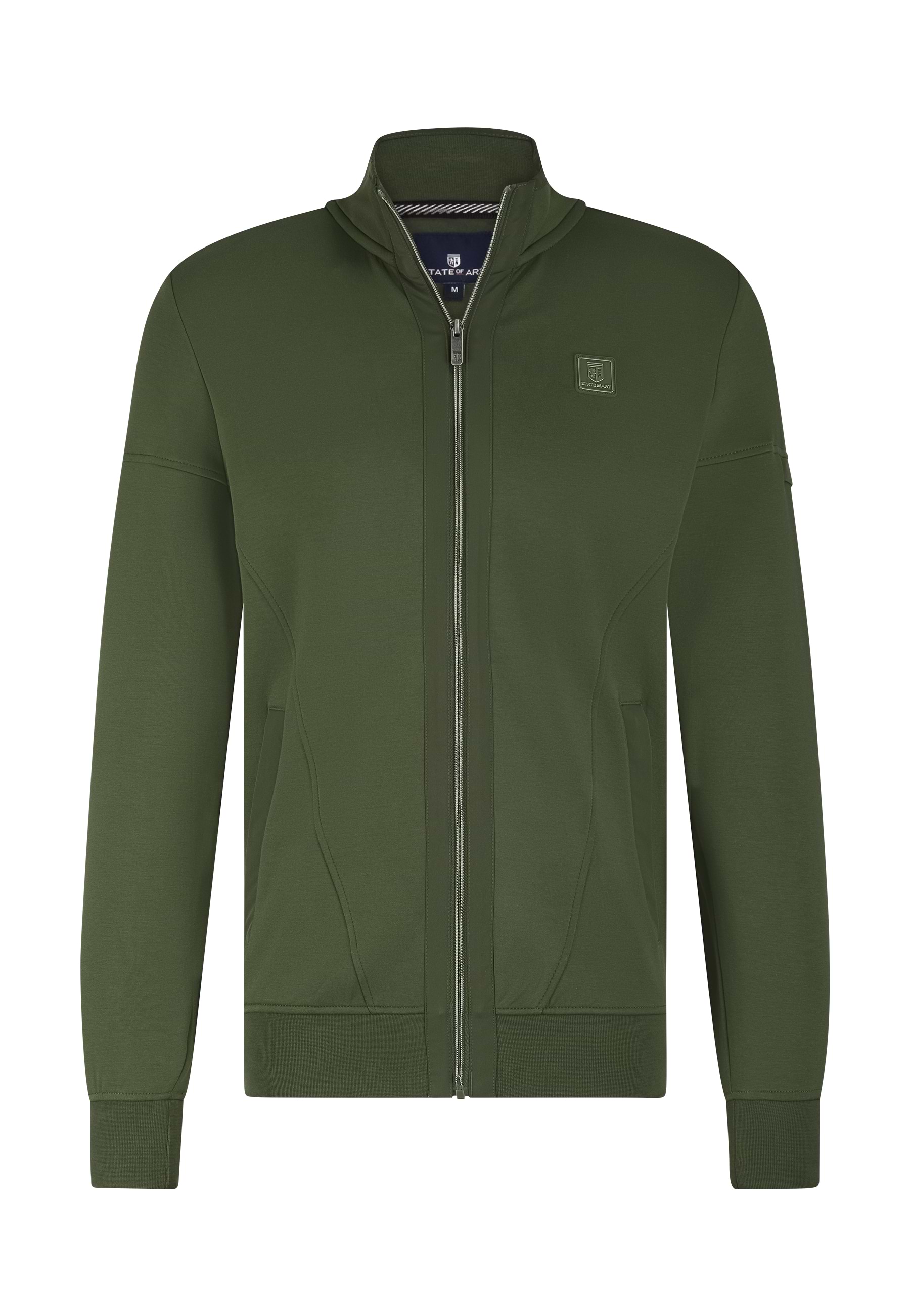 Cotton cardigan with zip