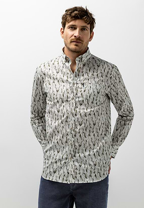 all over print dress shirt Eins Ascension Lilac Shirt