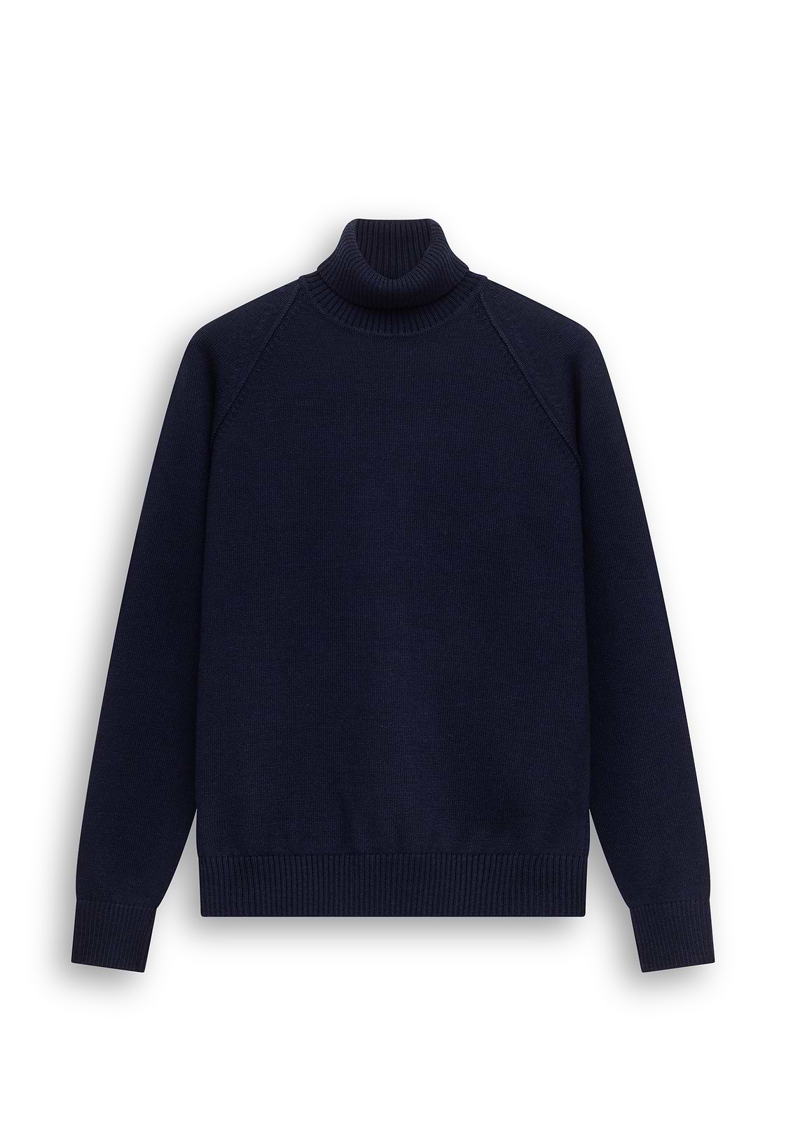 Turtleneck jumper made from bouclé yarn