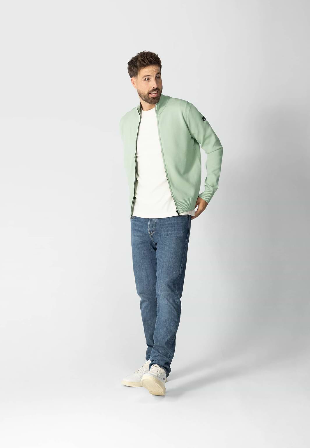 Regular-fit-vest-met-viscose