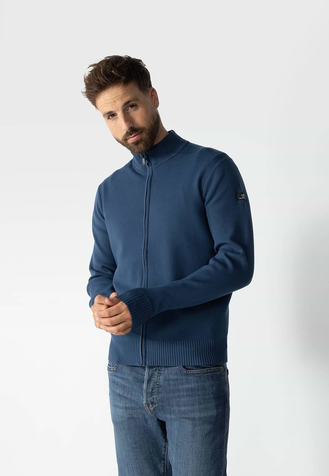 Regular-fit-vest-met-viscose