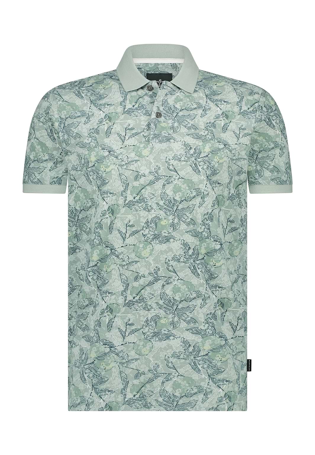 Piqué-polo-met-botanische-print