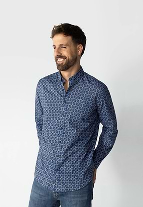 Overhemd-met-geometrisch-patroon