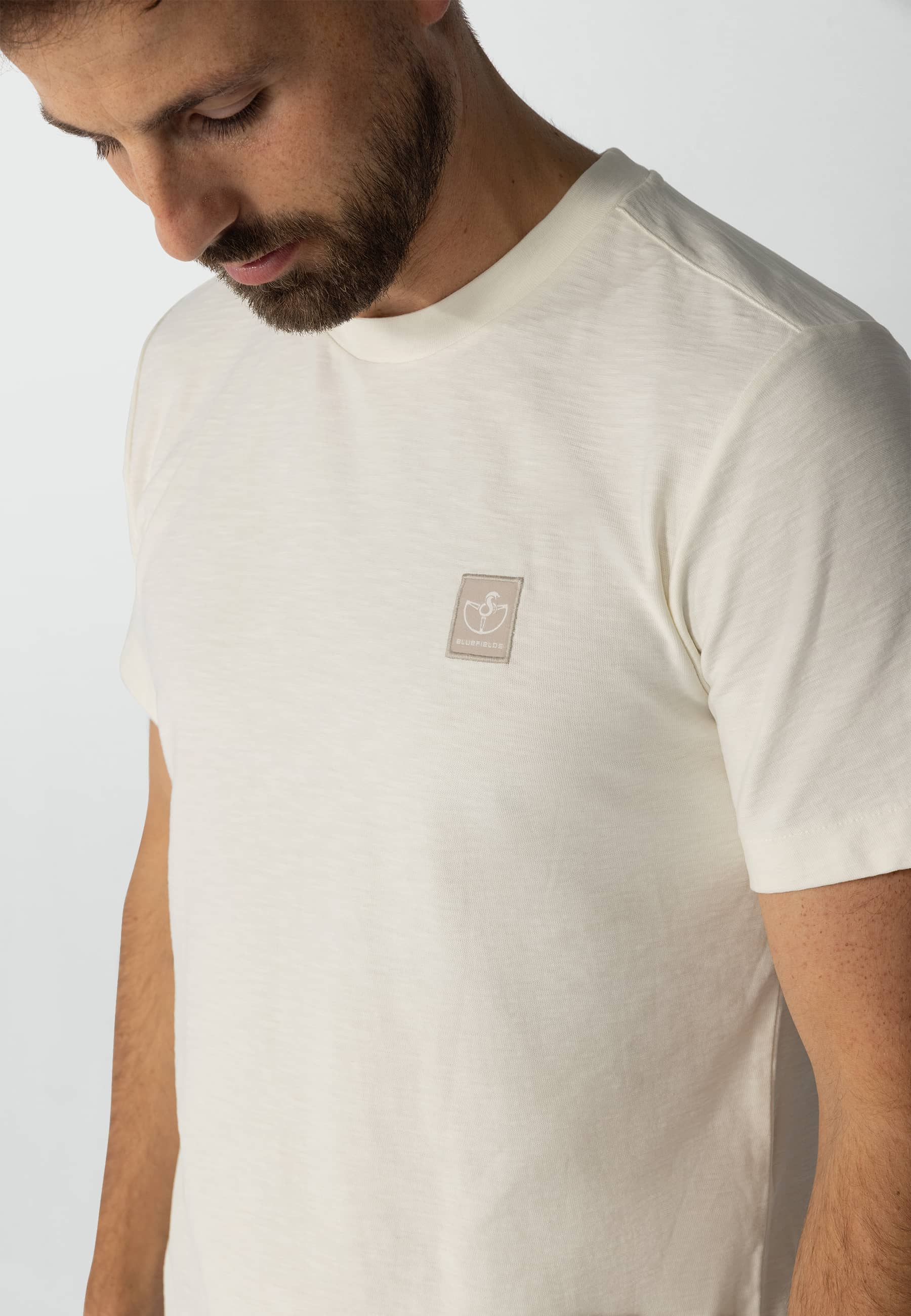 T-shirt-van-zware-jerseystof-met-slubs