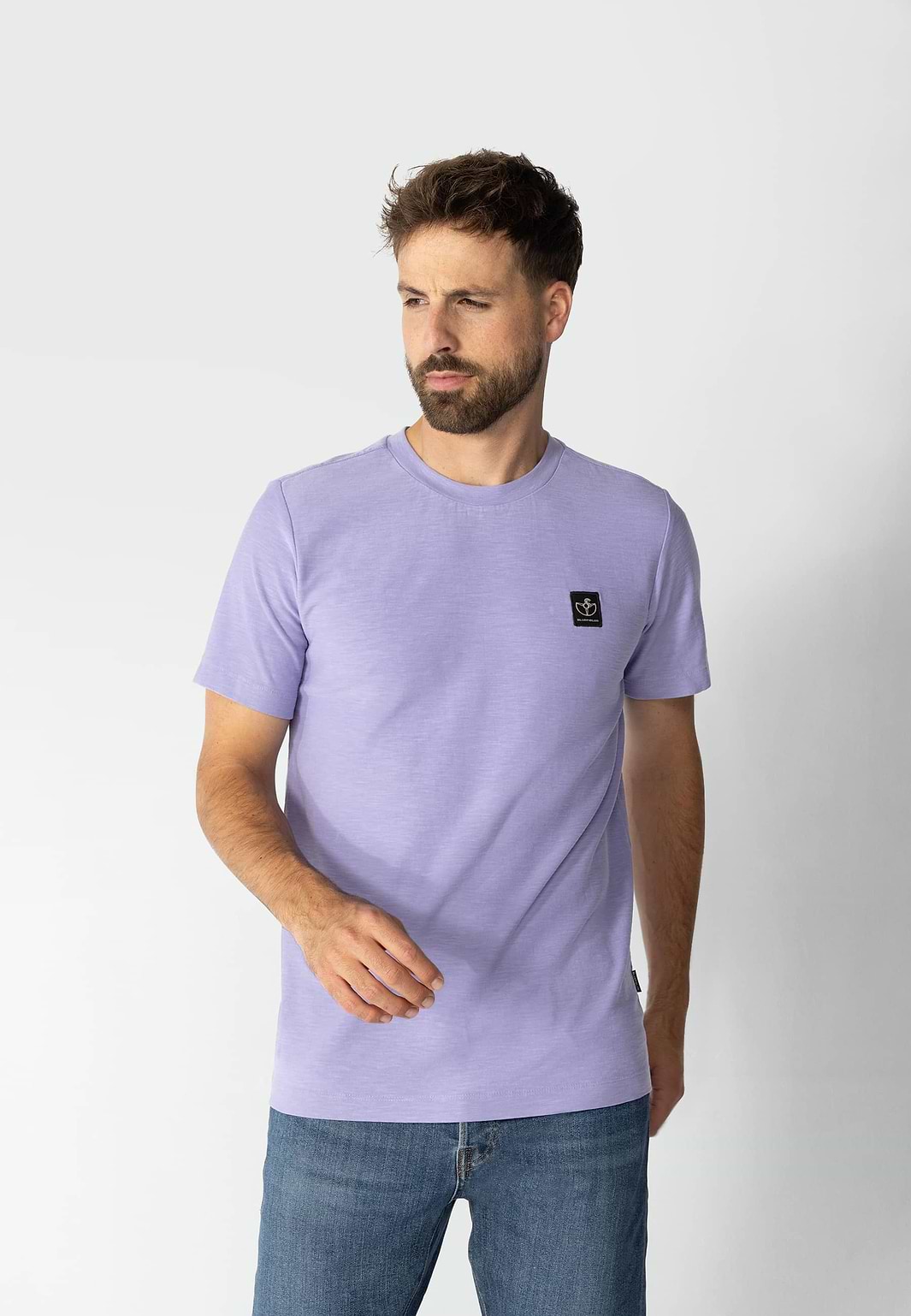 T-shirt-van-zware-jerseystof-met-slubs