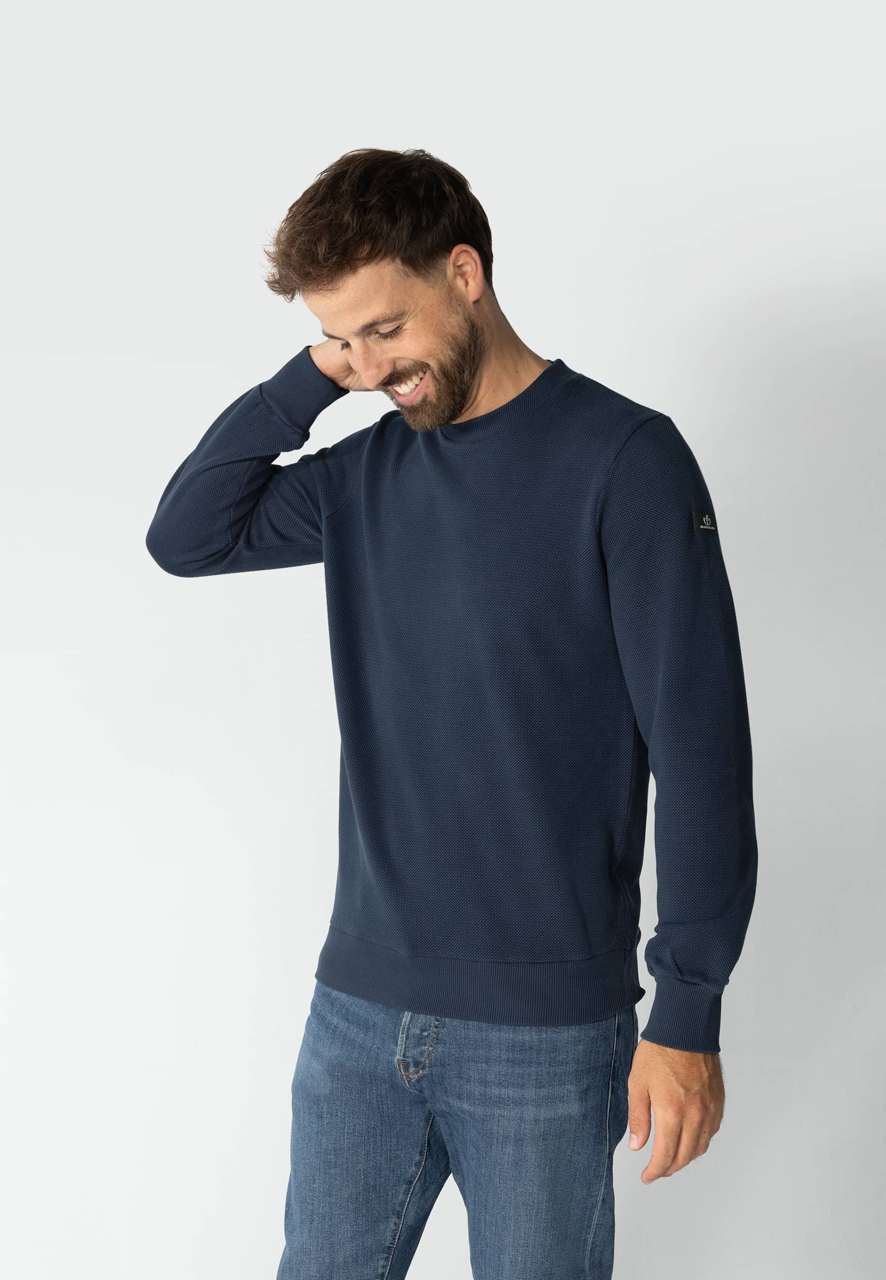 Sweatshirt-met-structuurdessin