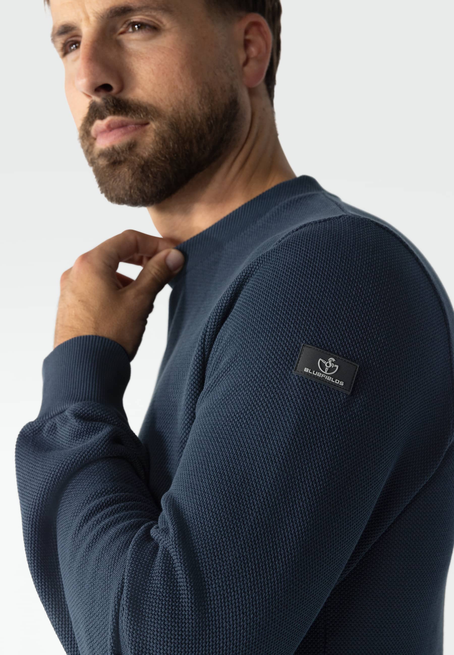 Sweatshirt-met-structuurdessin