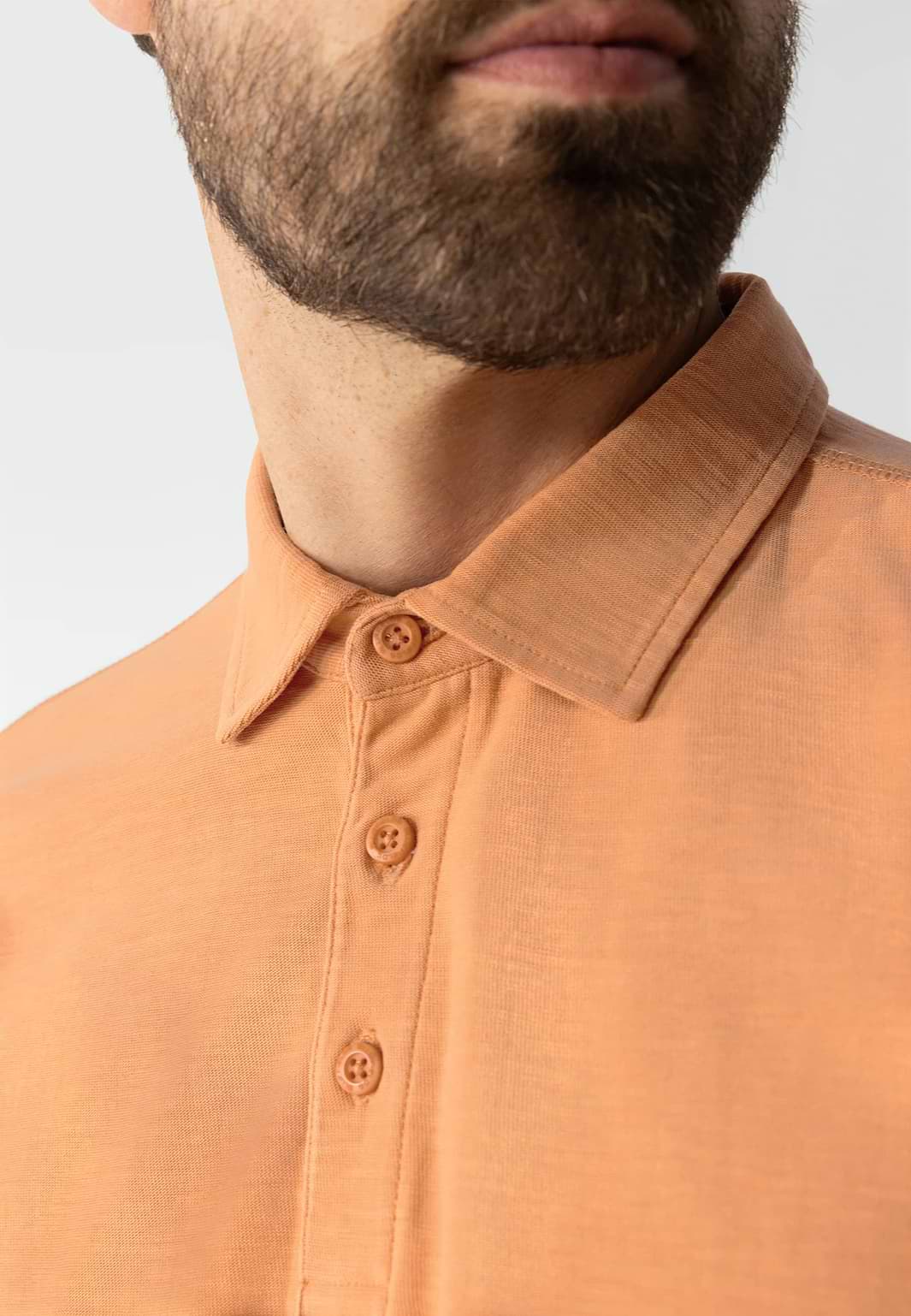 Polo-van-zware-jerseystof-met-slubs