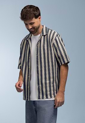 Overhemd-van-katoenmix-met-bowlingkraag