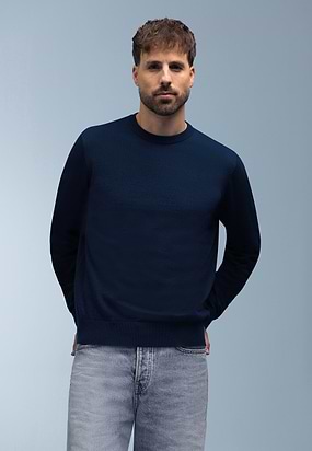 Trui-van-katoen-met-gem&ecirc;leerd-dessin