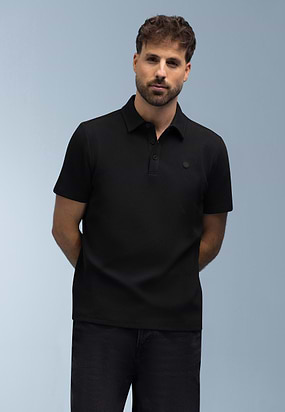 Jersey-polo-met-structuurdessin