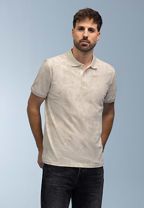 Piqué-polo-met-print-en-kort-mouw