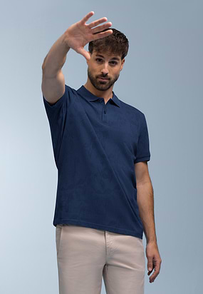 Piqué-polo-met-print-en-kort-mouw