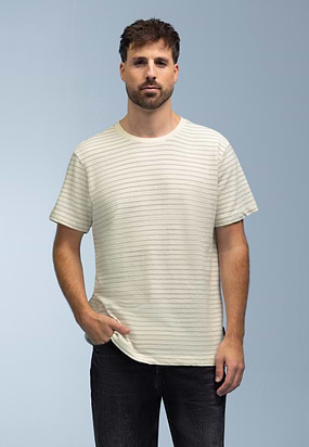 T-shirt-van-katoen-met-streepmotief