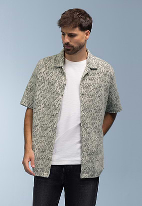 Overhemd-van-katoenmix-met-jacquard