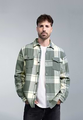 Geruit-katoenen-overshirt