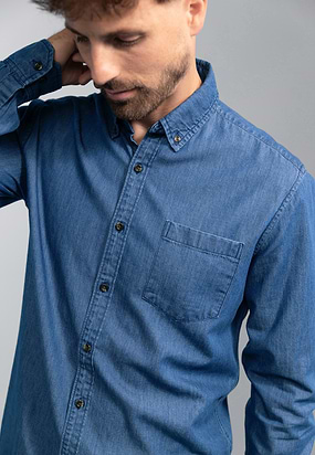 Denim-overhemd-van-katoen