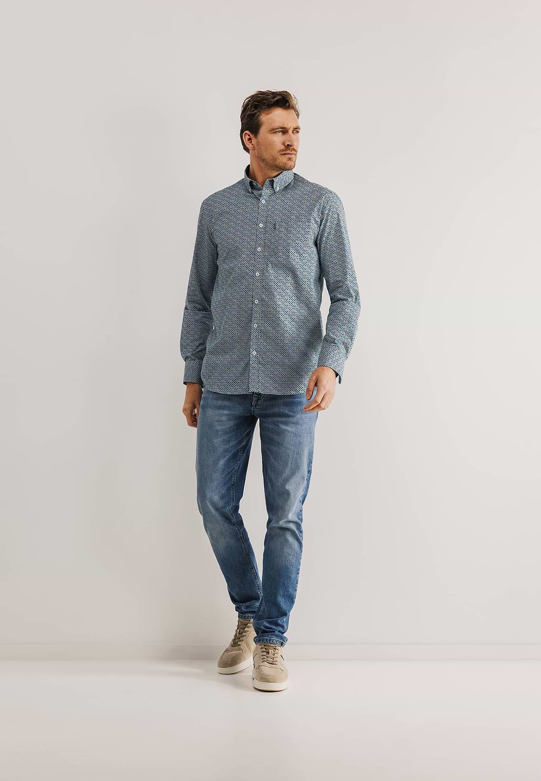 Chemise-à-imprimé-géométrique