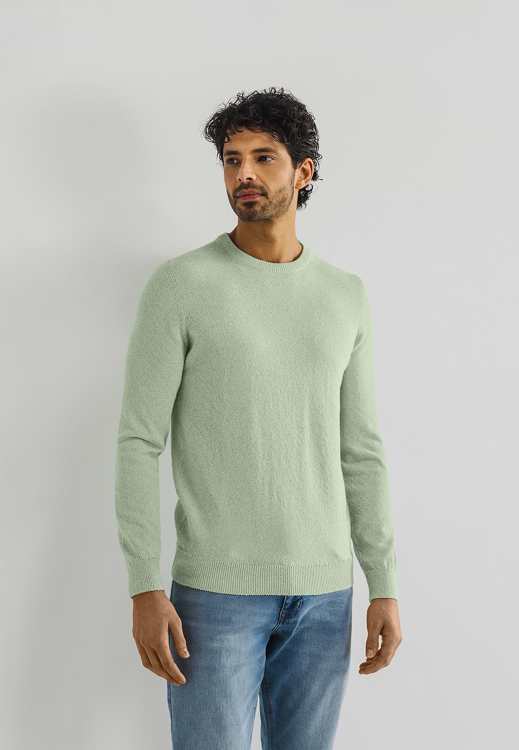 Mouliné-trui-met-ronde-hals