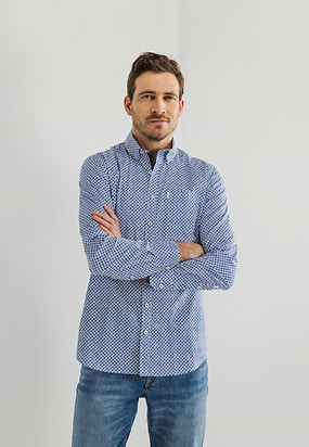 Poplin-overhemd-van-stretch-katoen