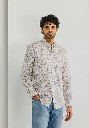 Twill-overhemd-met-bloemenpatroon