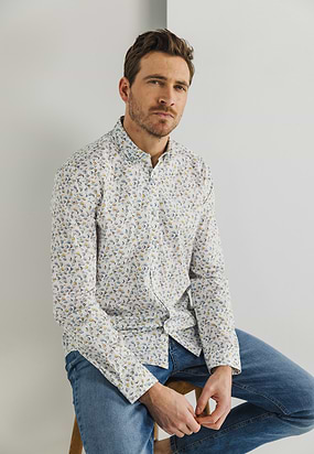 Twill-overhemd-met-bloemenpatroon