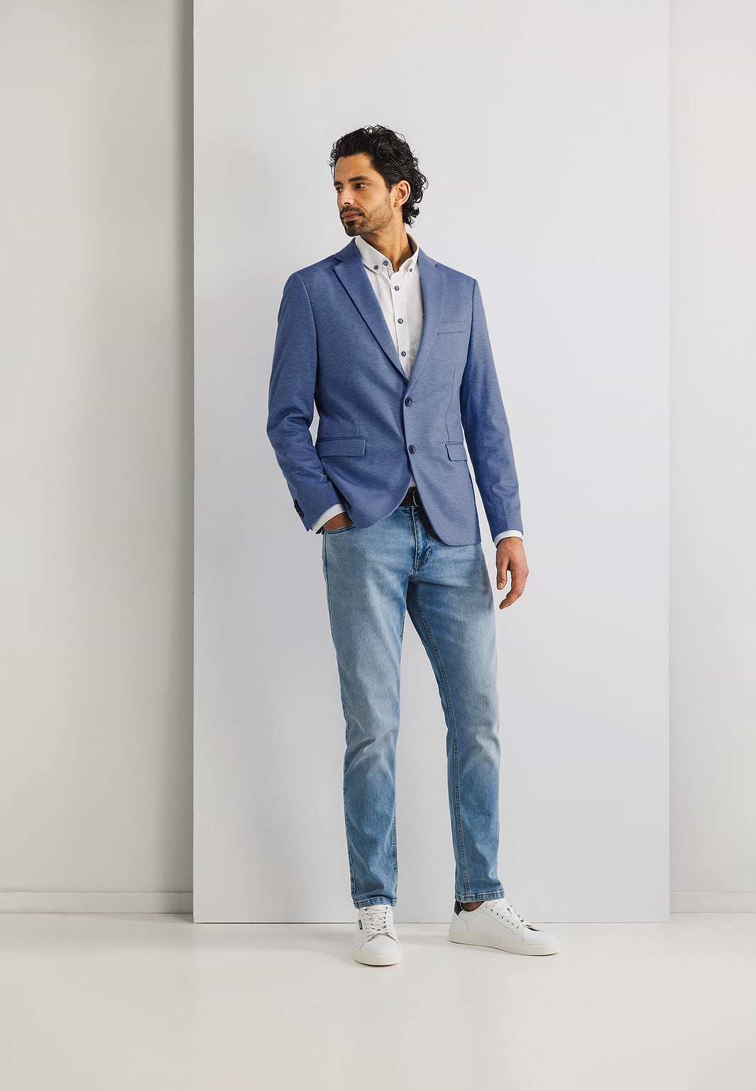 Gemêleerde-blazer-van-gebreide-stof