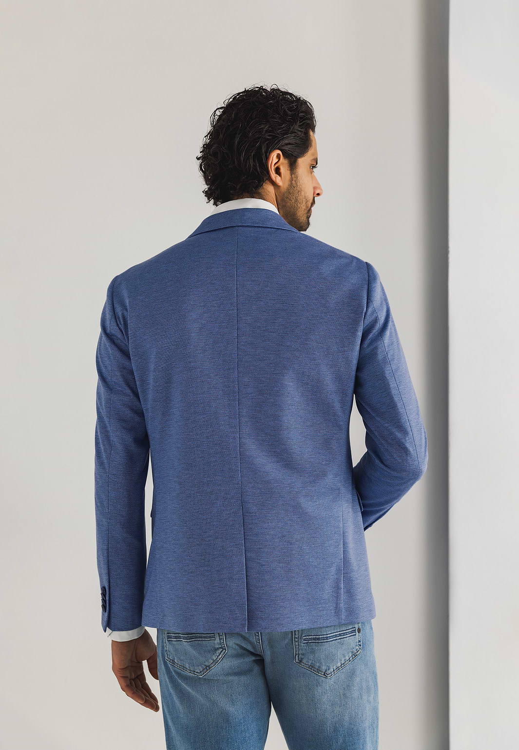 Gemêleerde-blazer-van-gebreide-stof