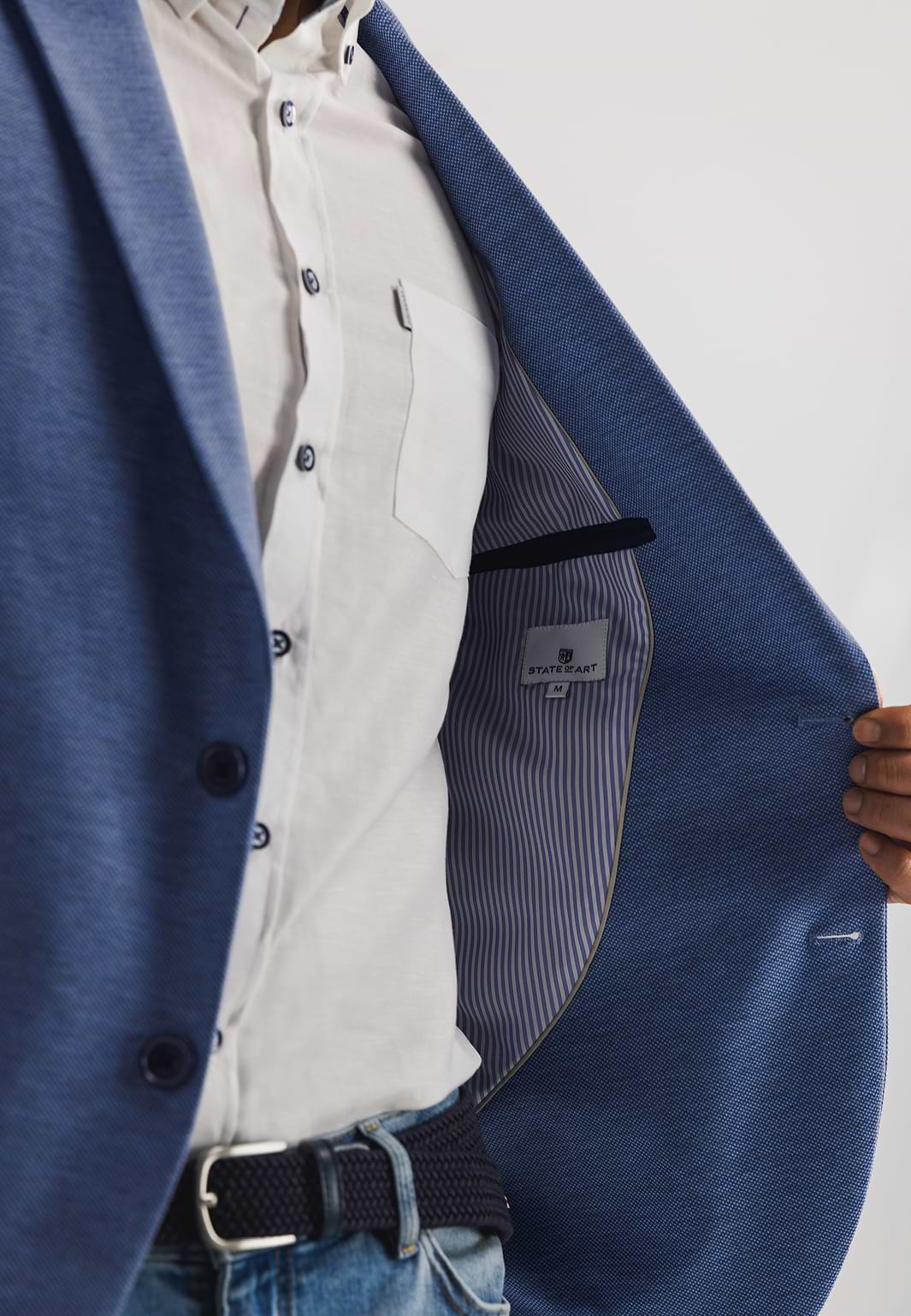 Gemêleerde-blazer-van-gebreide-stof