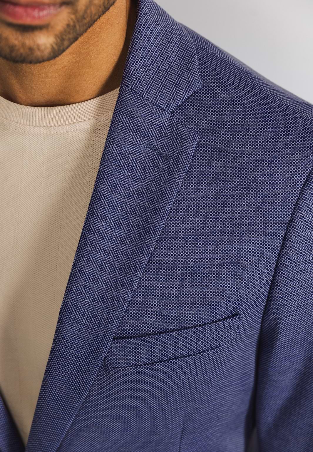 Gemêleerde-blazer-van-gebreide-stof