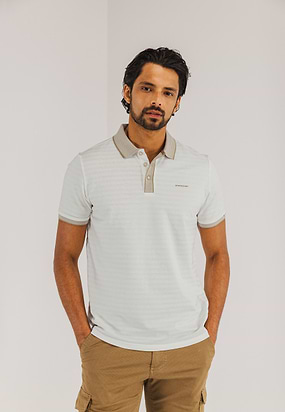 Jersey-polo-met-structuurpatroon