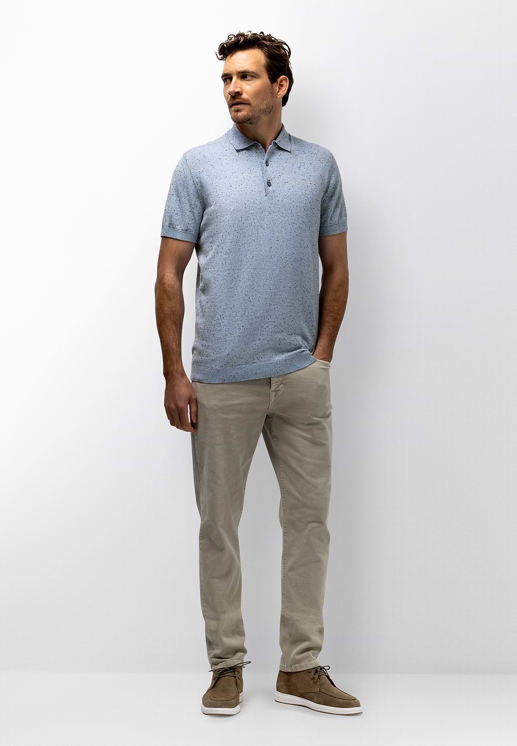 Gemêleerde-polo-van-katoen-polyester