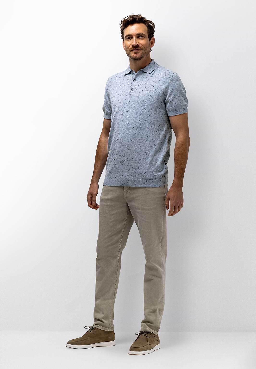 Gemêleerde-polo-van-katoen-polyester