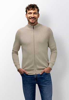 Gemêleerd-vest-met-structuurdessin