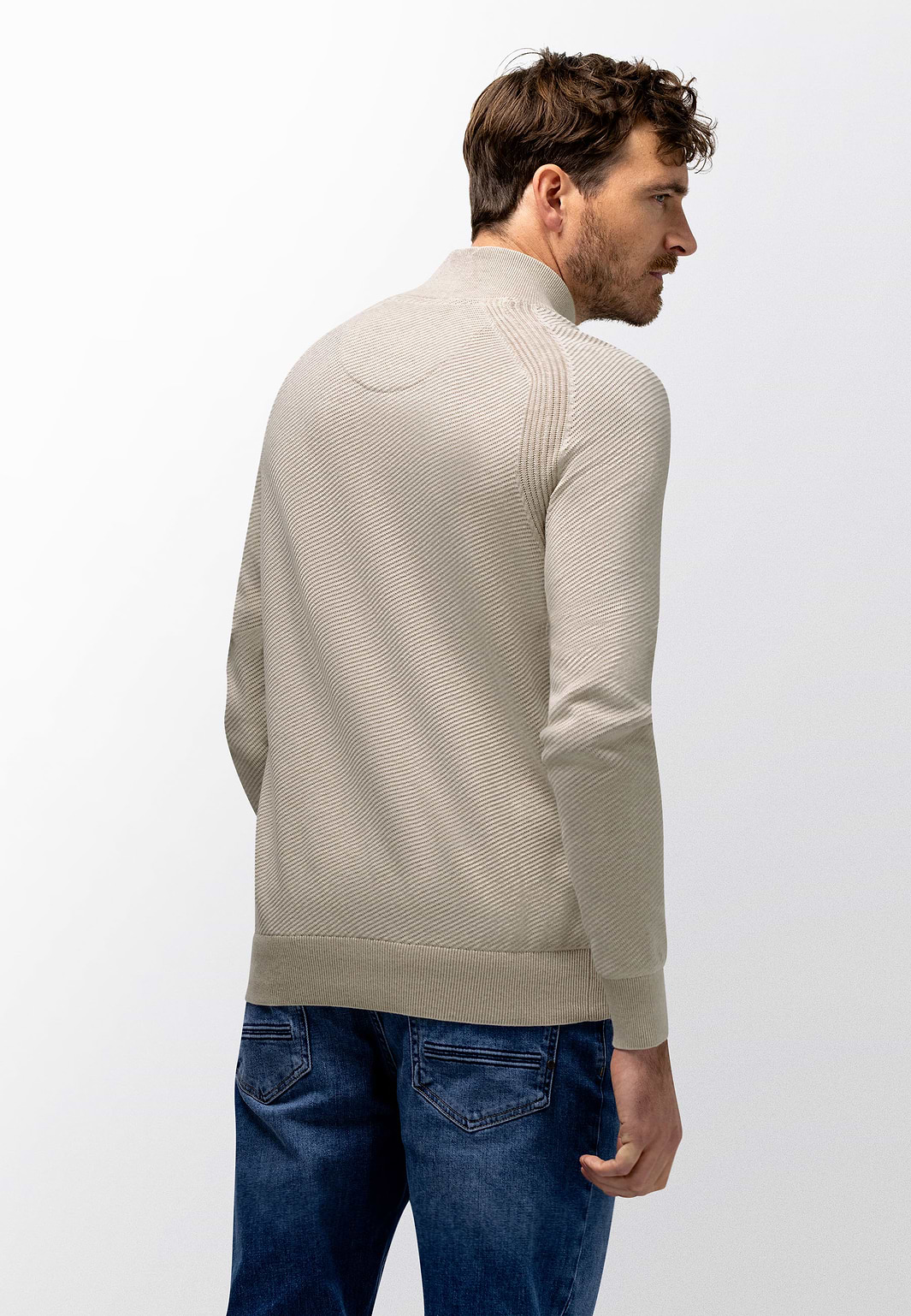 Gemêleerd-vest-met-structuurdessin