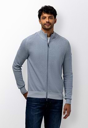 Gemêleerd-vest-met-structuurdessin