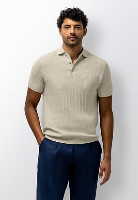 Gebreide-polo-met-structuur