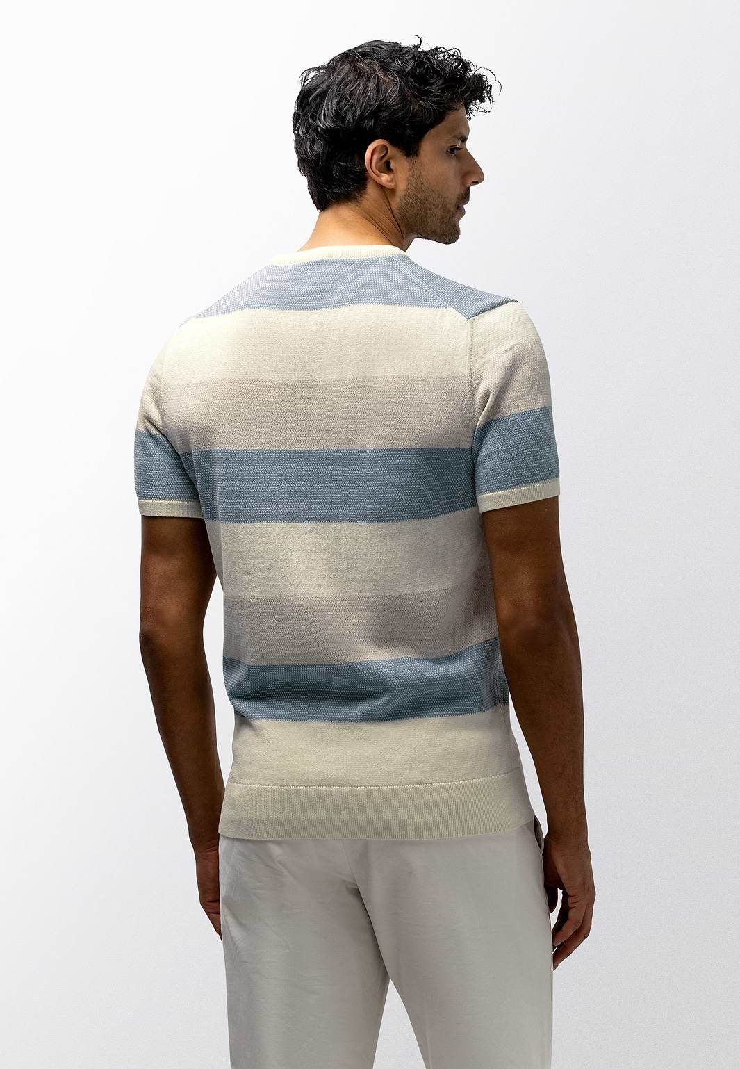 Gebreid-T-shirt-met-brede-streep
