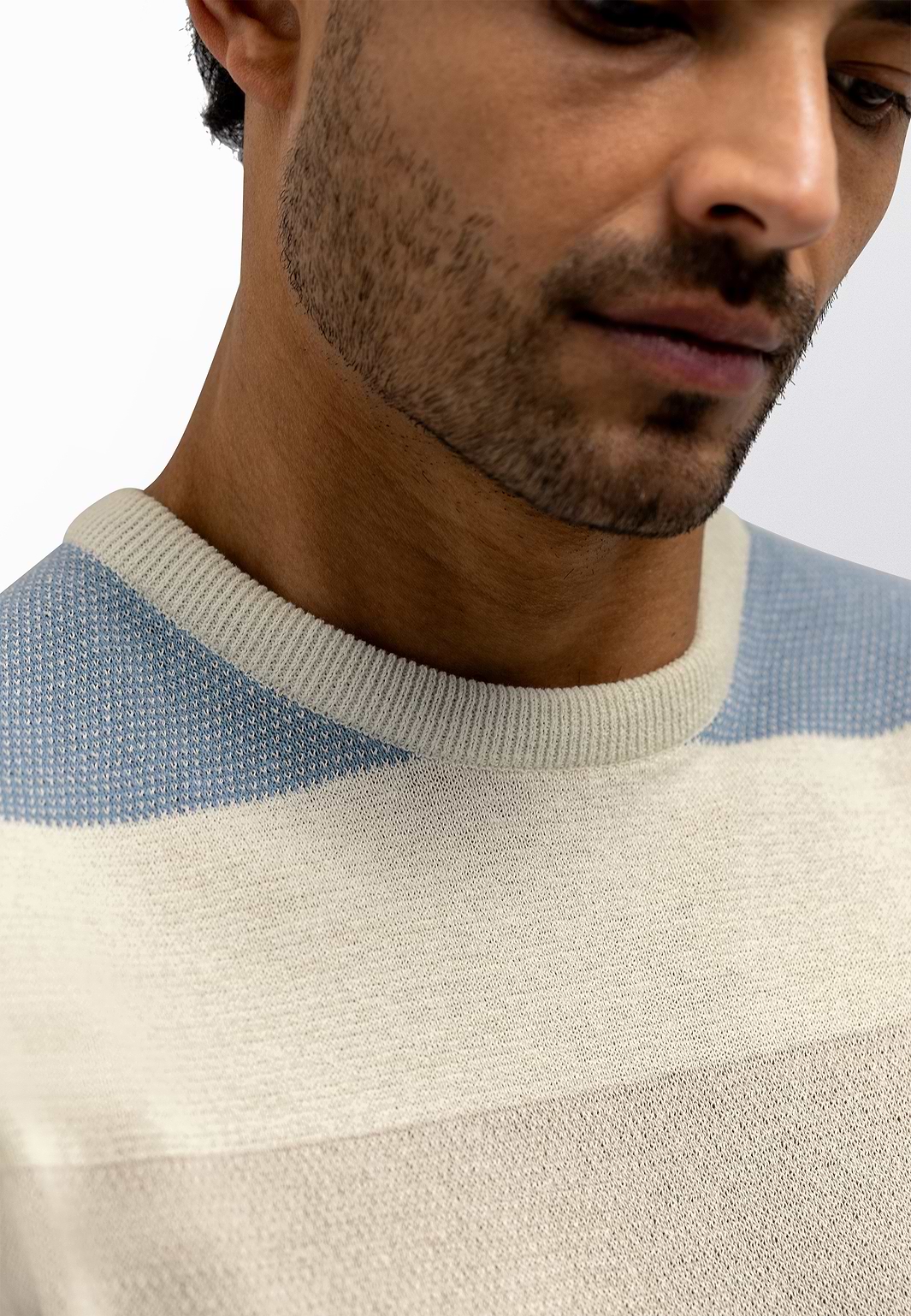 Gebreid-T-shirt-met-brede-streep