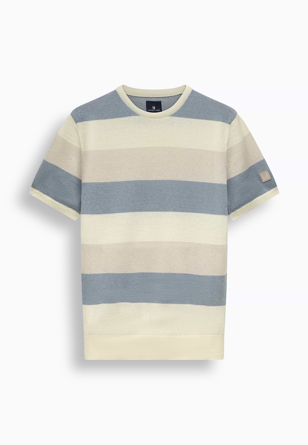 Gebreid-T-shirt-met-brede-streep